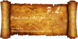 Paulics Léda névjegykártya